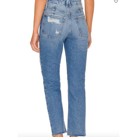 Good American Good Icon Crop With Festival Rips NWT - Picture 2 of 7